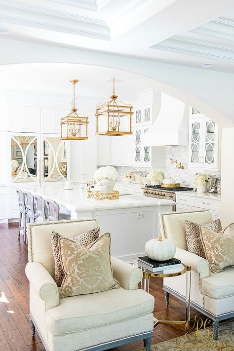 Family Room Makeover with A Well Dressed Home - Randi Garrett Design A Well Dressed Home, Formal Living Room Designs, Transitional Family Room, Family Room Makeover, Coastal Living Rooms, Pool Design, Family Room Design, Room Remodeling, Open Kitchen