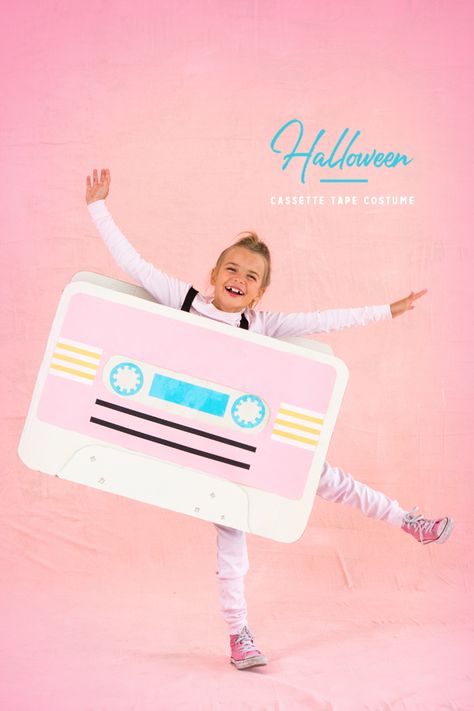 Cassette Tape Costume | Oh Happy Day! | Bloglovin’ Beanie Baby Costumes, Toy Costume, Paper Doll Costume, Lego Costume, Halloween Club, Box Costumes, Oh Happy Day, Popular Toys, Creative Valentines