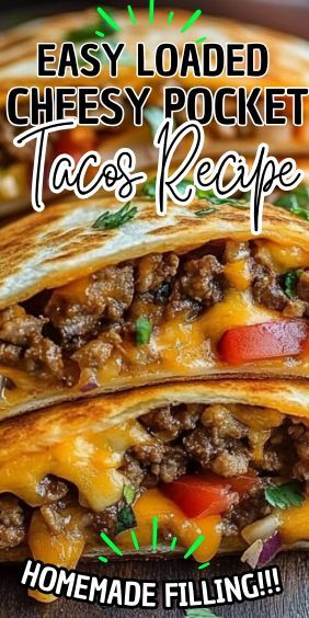 These Loaded Cheesy Pocket Tacos are perfect for game nights, family dinners, or any time you crave something comforting and delicious. They’re easy to make, fun to eat, and sure… Pocket Tacos, Taco Pockets, Leftover Taco Meat, Weight Watchers Dinner Recipes, Gourmet Cooking, Simply Irresistible, Game Nights, Easy Dinners, Family Dinners