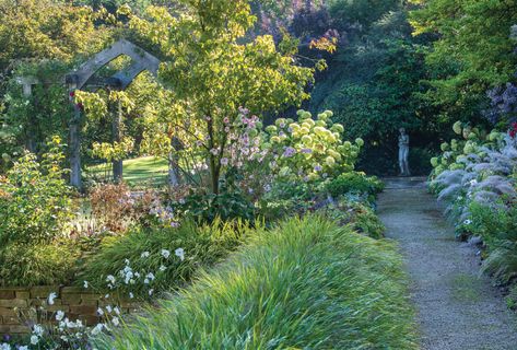 pAbove an existing pergola was moved to a happier spot in the revised garden among Tibetan cherry trees and Japanese... Victorian Greenhouses, Naturalistic Garden, Longwood Gardens, Room Garden, House Viewing, Focal Points, English Country House, Chelsea Flower Show, Little Garden