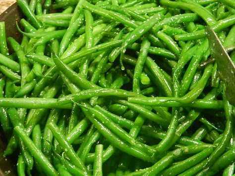 GREEN BEANS Blanched Vegetables, Veggie Tales, Green Bean Recipes, Vegetable Sides, Fabulous Foods, Veggie Dishes, Bean Recipes, Veggie Sides, Side Recipes