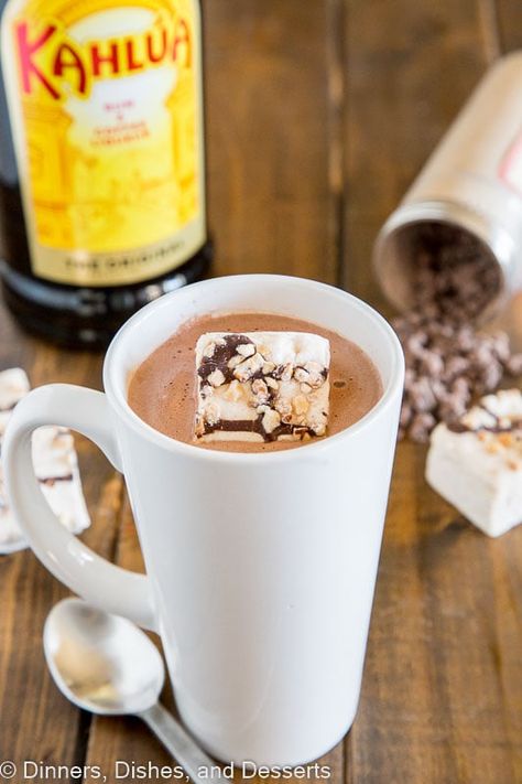 Birthday Party Food For Adults, Easy Homemade Hot Chocolate, Spiked Hot Chocolate Recipe, Kahlua Hot Chocolate, Mrs Fields Chocolate Chip Cookies, Kahlua Drinks, Winter Hot Chocolate, Party Food For Adults, Kahlua Recipes