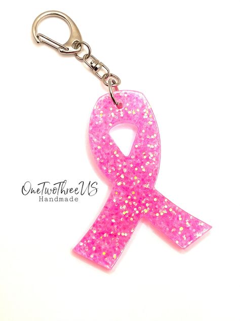 Pink Ribbon Crafts, Pink Ribbon Awareness, Ribbon Awareness, Pink Games, Mount Dora, Resin Keychain, Resin Ideas, Cute Car Accessories, Fancy Jewellery