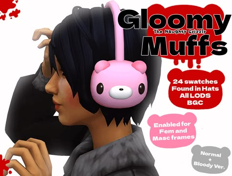 Cute Earmuffs, Los Sims 4 Mods, Sim4 Cc, Sims Accessories, Cute Sims, Sims 4 Things, Sims Packs, Sims 4 Cc Maxis, Sims 4 Anime