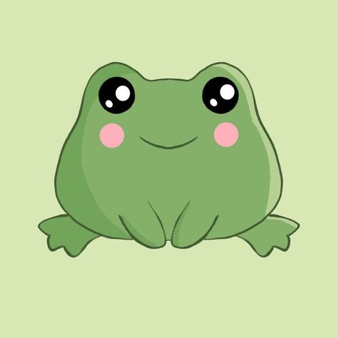 Cute Frog Pictures Cartoon, Cute Frog Design, Cute Frog Icon, Cute Frogs Art, Cute Frog Art, Cute Frog Drawing, Frog Kawaii, Cute Green Frog, Frog Cartoon