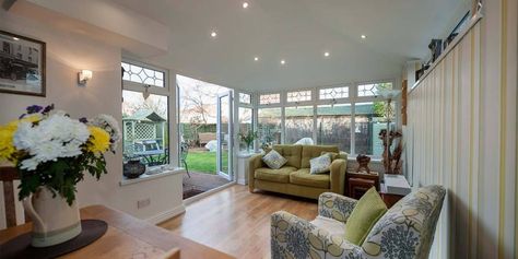 How To Convert Your Conservatory Into A Garden Room Old Conservatory, Conservatory Roof Replacement, Flat Roof Skylights, Dining Room Extension, Warm Roof, Conservatory Roof, Window Glazing, Roof Replacement, Room Extensions