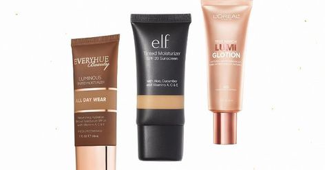 We've rounded up the best drugstore tinted moisturizers under $15 of 2018. Read all about them here Best Drugstore Tinted Moisturizer, Drugstore Tinted Moisturizer, Elf Skincare, Bb Cream For Oily Skin, Best Drugstore Moisturizer, Drugstore Highlighter, Oily Skin Moisturizer, Bb Cream Best, Makeup Moodboard