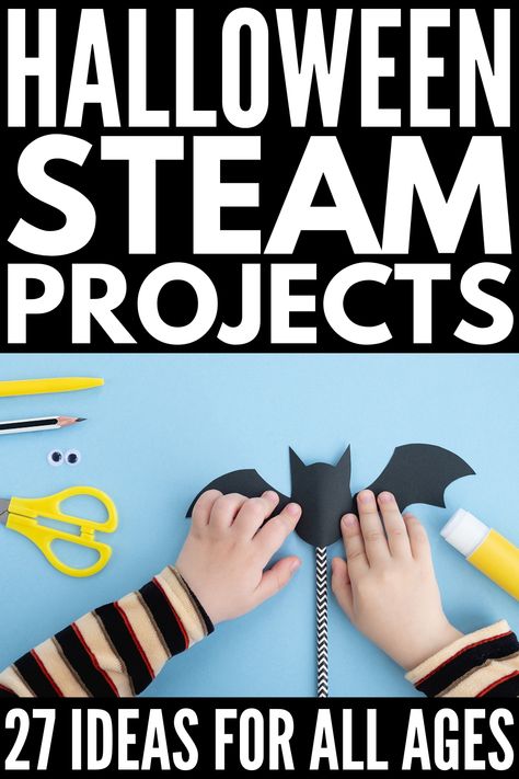 School Aged Halloween Crafts, Halloween History Activities, October Steam Activities Elementary, Steam Lesson Plans Elementary, October Learning Activities, Halloween Crafts Upper Elementary, Halloween Craft For Upper Elementary, Halloween Engineering Activities, Halloween Stem For Kindergarten