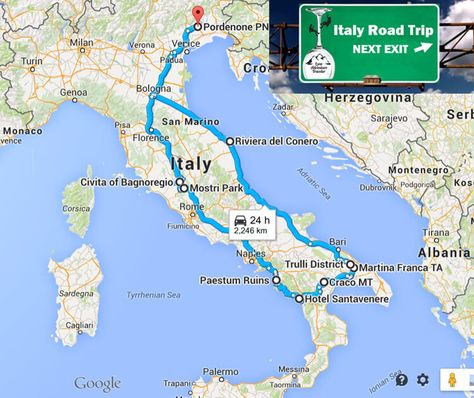 Italy Off-the-Beaten-Path Road Trip: Viterbo Italy Road Trip, Italy Road, Driving In Italy, Road Trip Map, Road Trip Packing, Italy Itinerary, Italy Map, Italy Trip, Road Trip Hacks