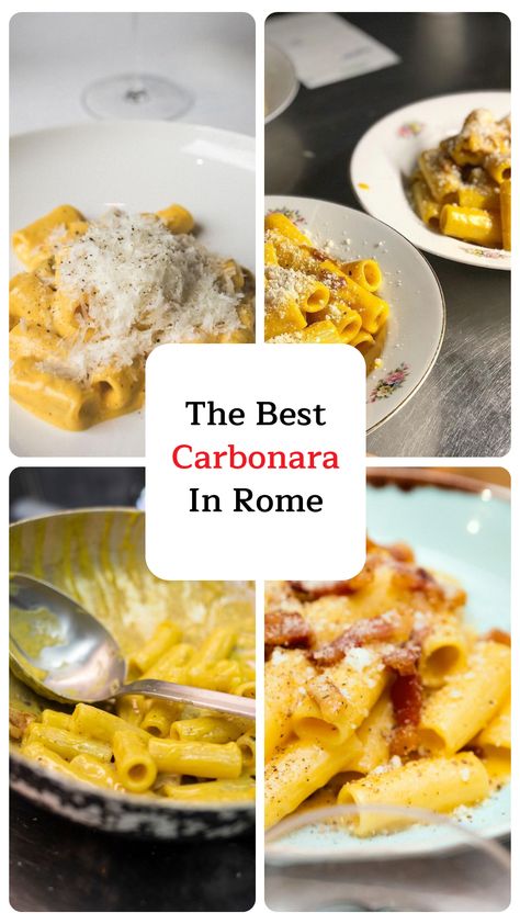 Happy #Carbonara Day!  Discover where to eat the best carbonara in Rome, in all its variations.  #roma #rome #italy #food Rome Italy Food, Gluten Free Italy, Best Carbonara, Restaurants In Rome, Gluten Free Guide, Rome Food, Traditional Italian Dishes, Gluten Free Restaurants, Gluten Free Menu