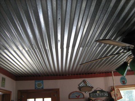 corrugated metal ceilings | Re: Corrugated metal ceiling Drop Ceiling Alternatives, Corrugated Metal Ceiling, Corrugated Tin Ceiling, Cabin Ceiling, Ceiling Alternatives, Metal Panel Ceiling, Baffle Ceiling, Corrugated Tin, Furniture Sketch