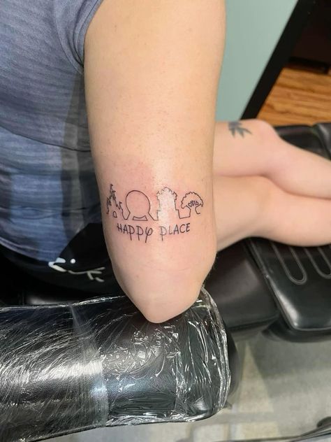 Disney Arm Tattoo, Disney World Tattoo, Simple Disney Tattoos, Running Tattoo, Tattoo Disney, Disney Tattoo, World Tattoo, Disney Tattoos, Disney Trip