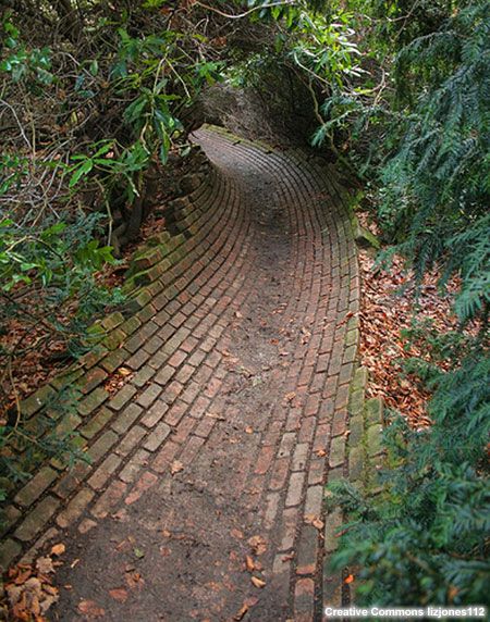 brick stream Brick Path, Drainage Solutions, Dry Creek, Water Management, Rain Garden, West Yorkshire, Garden Paths, Dream Garden, Landscape Architecture