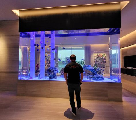 Custom Fish Tanks, Fish Tank Wall, Custom Aquarium, Public Aquarium, Wall Aquarium, Fish Tank Design, Aquascape Design, Home Aquarium, Aquarium Design