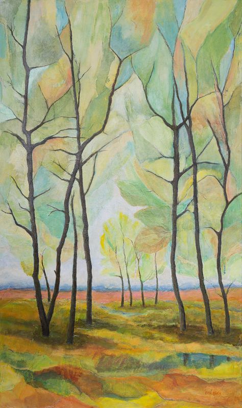 Acryl | Ita Verwey - Schilderijen en Beelden Painting Trees, Tree Painting, Painting & Drawing, Trees, Photoshop, Van, Drawings, Art