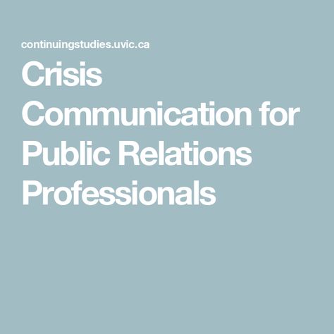 Crisis Communication for Public Relations Professionals Crisis Communication, Communication Theory, Language Centers, Communications Plan, Student Services, Register Online, Study Course, Medical Insurance, Learning Objectives