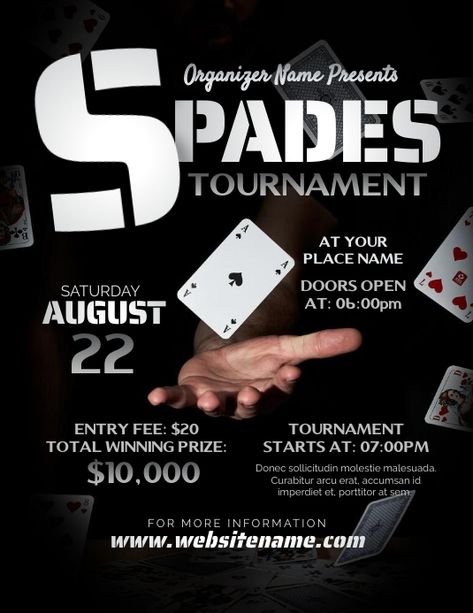 Spades Tournament, Halloween Promotions, Halloween Bar, Promotional Flyers, Customer Loyalty, Halloween Event, Online Ads, Place Names, Email Templates