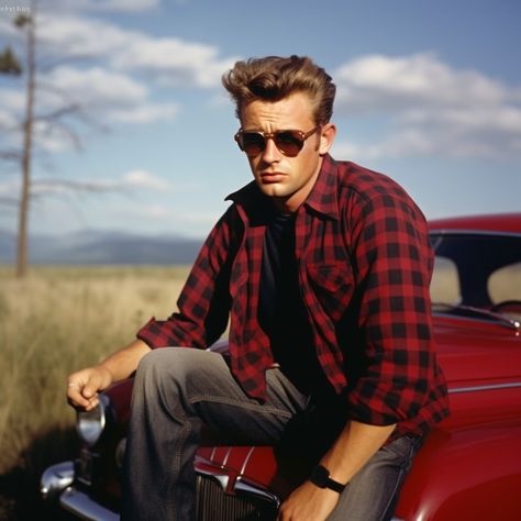 James Dean Aesthetic, James Dean Tattoo, Cryptic Tattoos, James Dean Style, Hollywood Men, Cool Hairstyles For Men, Charming Man, Rugged Style, Celebrity Portraits