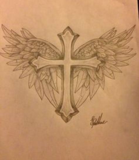 Cross with wings tattoo Wings Tattoo Design, Cross With Wings Tattoo, Jesus On Cross, Cross With Wings, Tattoo Sites, Celtic Cross Tattoos, Cross Tattoos For Women, Cross Tattoo For Men, Wing Tattoo Designs