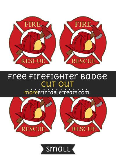 Free Firefighter Badge Cut Out - Small Size Printable Firefighter Badge Printable, Free Firefighter Printables, Firefighter Badge Template, Dayhome Ideas, Firefighter Clipart, Fire Safety Week, Fire Badge, Community Helpers Theme, Safety Week