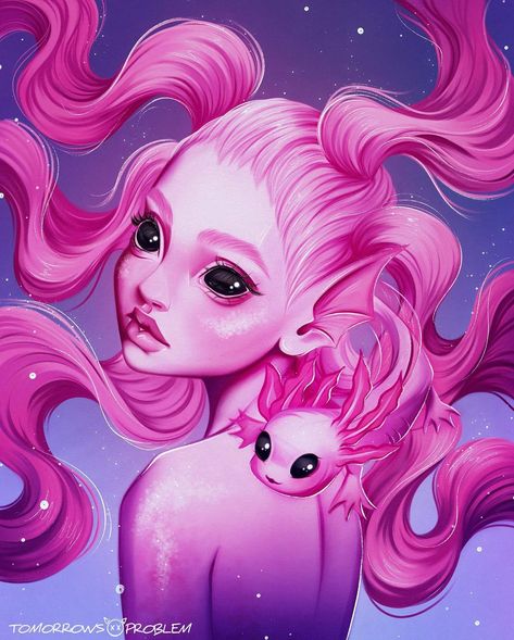 Axolotl Mermaid, Digital Artist, Mermaid, Let Me, Square, Hair, Pink, On Instagram, Instagram