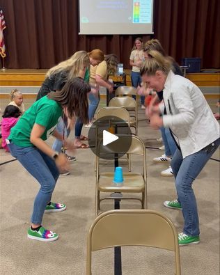 Fun School Assembly Ideas, Assembly Activities School, Head Shoulders Knees Cup Game, School Assembly Games, School Wellness, Competition Games, School Assemblies, Leadership Activities, Youth Group Games