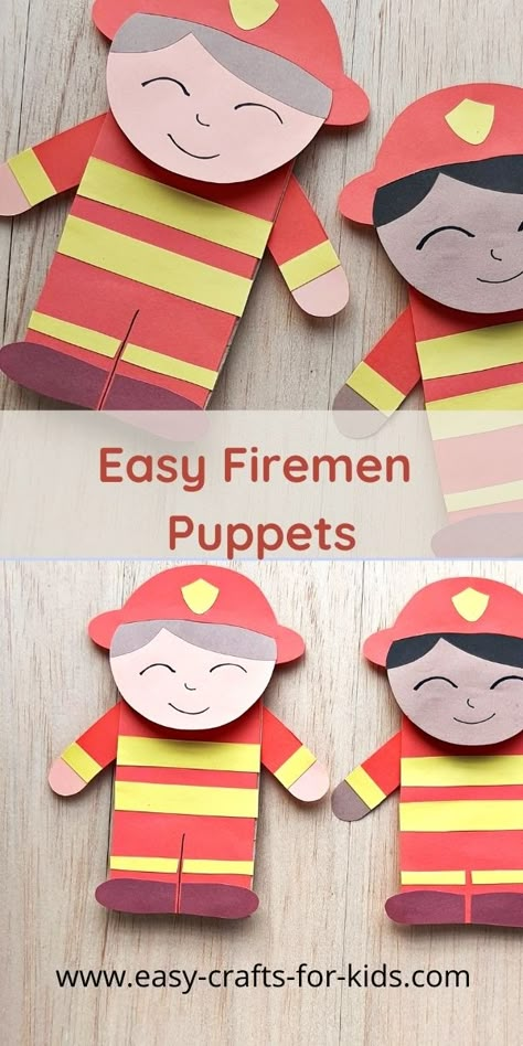 Community Helpers Preschool Crafts Firefighters, Firefighter Template Free Printable, Firefighter Craft Kindergarten, Firemen Crafts Preschool, Firefighter Projects For Preschool, Firefighter Arts And Crafts For Kids, First Responder Crafts Preschool, Fireman Art And Craft For Preschool, Fireman Art Preschool