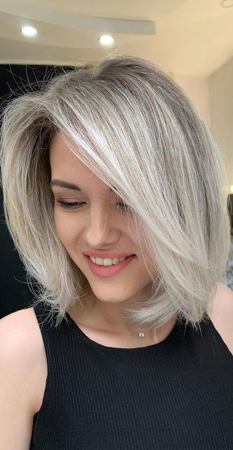 Caramel Ash Blonde, Straight Shoulder Length Hair Cuts, Blonde Lob Haircut, Shoulder Length Balayage, Smokey Blonde, Under Hair Color, Mother Of The Groom Hairstyles, Bob Ideas, Best Hair Dye