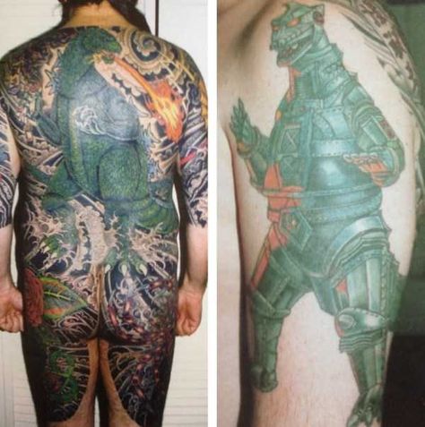 Legendary Godzilla, Godzilla Tattoo, Tattoos Gallery, Back Tattoo, Godzilla, Mind Blown, Watercolor Tattoo, Tatting, Tattoos