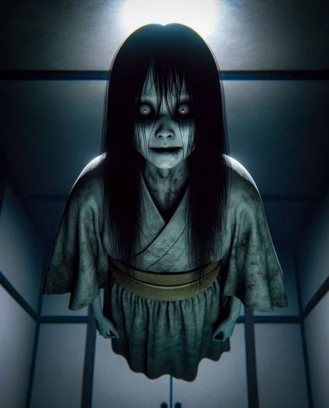 Sadako Yamamura, Horror Photos, Ghost Tattoo, Scary Wallpaper, Horror Monsters, Horror Themes, Horror Tattoo, Dark Art Illustrations, Scary Art