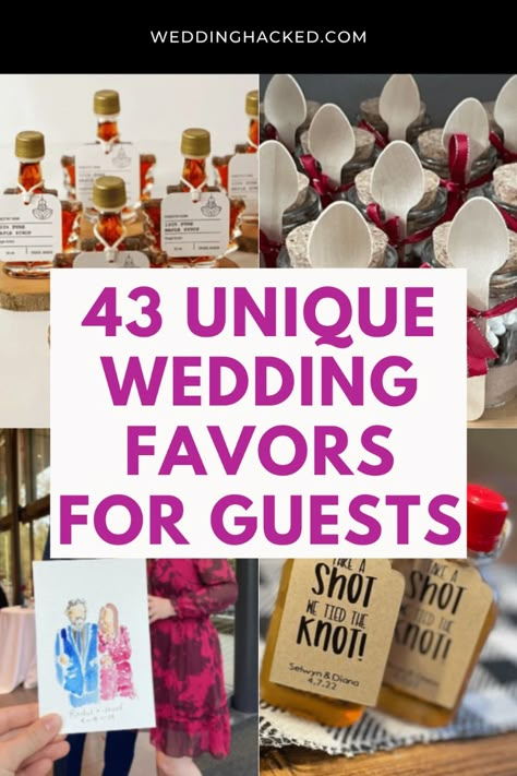 43 Unique Wedding Favors For Guests: DIY, Edible, Practical, Seasonal & Nature Based Wedding Favors. This post goes over a bunch of unique and creative wedding favors including candles, bird seed packets, succulents and more affordable options! Tapatio Wedding Favors, Cricut Projects For Wedding Gifts, Vintage Wedding Favors For Guests, Favours For Wedding, Wedding Shower Favors For Guests Diy, Wedding Favors That People Want, Unique Gifts For Wedding Guests, Acrylic Keychain Wedding Favors, Wedding Favors Under $1