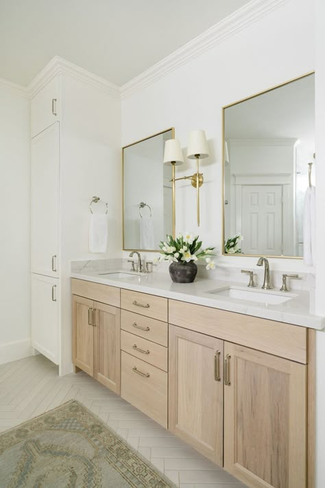 Heights Bathroom Gallery — LAUREN LOUISE DESIGN Clay Bathroom, Explore Houston, New House Bathroom, Bathroom Gallery, Builder Grade, Master Bath Ideas, Projects Design, Bathroom Sconces, Primary Bathroom