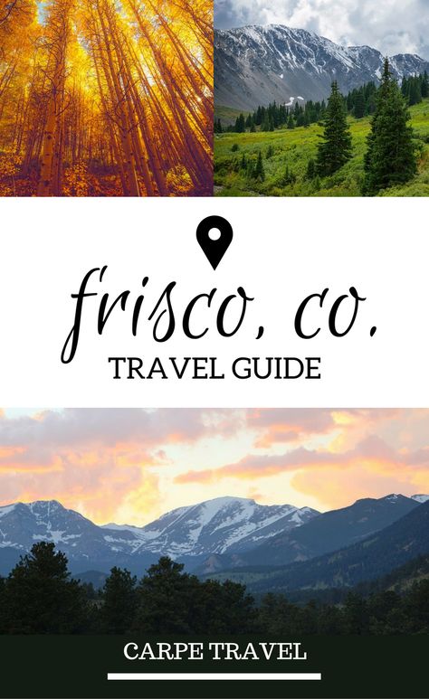 A complete guide to what to do in Frisco, Colorado. A Colorado off the beaten path destination, there's actually plenty of things to do in Frisco, Colorado! Check out this travel guide and get ready to have an amazing trip with your family. Frisco Colorado summer | Frisco Colorado winter | Frisco Colorado hiking | Colorado with kids - via @elainschoch Things To Do In Frisco Colorado, Frisco Colorado Winter, Denver Trip, Frisco Colorado, Hiking Colorado, Mountain Trip, Colorado Trip, Explore Colorado, Colorado Summer