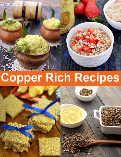 Copper Rich Foods, copper rich Indian recipes, copper benefits Copper Food Sources, Copper Rich Foods, Copper Foods, Sauteed Tomatoes, Copper Benefits, Poha Recipe, Dark Chocolate Almonds, Protein Rich Foods, Low Carb Chocolate