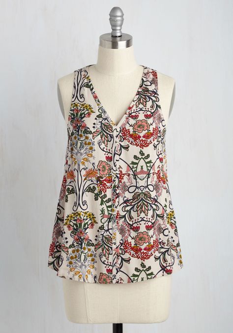 Cuisine Curiosity Tank Top Sleeveless Tops For Women, Sewing Tops, Fancy Frocks, Stitch Fix Outfits, Sleeveless Top Designs, Sleeveless Tops, Tops For Women, Upcycle Clothes, Plus Size Tops