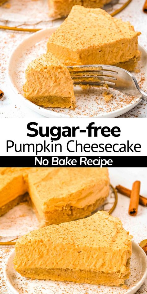 Best Fall Desserts, Healthy Cheesecake Recipes, Low Carb Pumpkin Cheesecake, Thanksgiving Dessert Recipes, Almond Flour Crust, Low Sugar Diet Recipes, Bake Healthy, Healthy Low Carb Snacks, No Bake Pumpkin Cheesecake