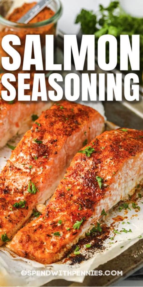 Salmon Seasoning Fish Rub Recipe, Salmon Rubs Easy, Salmon Spice Rub, Seasoning For Salmon Baked, Salmon Rub Recipe, Salmon Seasoning Recipe, Seasoning Salmon, Bread Spreads, Seafood Night