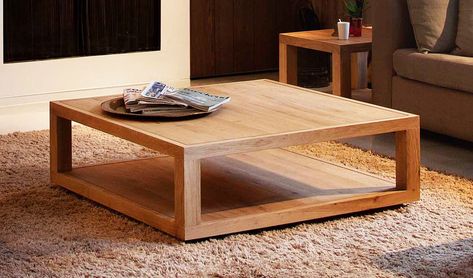 20+ Square Coffee Table Oak - Best Way to Paint Furniture Check more at http://www.buzzfolders.com/square-coffee-table-oak/ Square Wood Coffee Table, Natural Wood Coffee Table, Furnitur Ruang Keluarga, Coffee Stain, Indian Living Rooms, Wood Table Design, Living Room Arrangements, Table Square, Coffee Table With Drawers