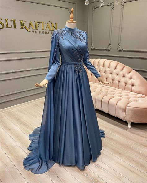 Evening Dress Muslim Sleeves | Elegant Arabic Evening Dresses - Elegant Women Formal - Aliexpress Ball Dresses With Sleeves, Modest Prom Dresses Muslim, Muslim Dress Party, Arabic Gowns, Dress Full Sleeves, Muslim Prom Dress, Women Formal Dress, Matric Dress, Muslim Evening Dresses