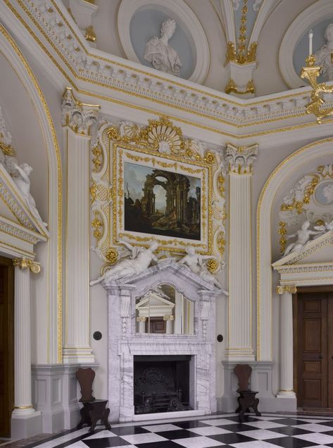 The banqueting house, built to welcome George I, which miraculously escaped destruction in the early 20th century - Country Life Royal Feast, Gunpowder Plot, Banqueting House, Overmantle Mirror, House Built, Link Building, Brick And Stone, Life Pictures, Stone Flooring