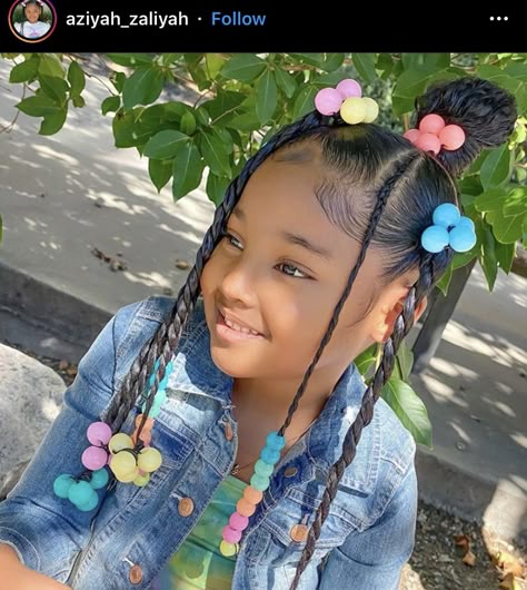 Hairstyles For Disney, Hairstyles For Disney World, Aziyah Zaliyah, Baby Girl Hairstyles Curly, Kids Short Hair Styles, Daughter Hairstyles, Toddler Braided Hairstyles, Girls Hairdos, Black Kids Braids Hairstyles