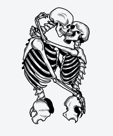 Black Ink Art, Skeleton Love, Skeleton Drawings, Skeleton Tattoos, Dark Art Tattoo, Badass Tattoos, Tattoo Art Drawings, Dark Tattoo, Tattoo Flash Art