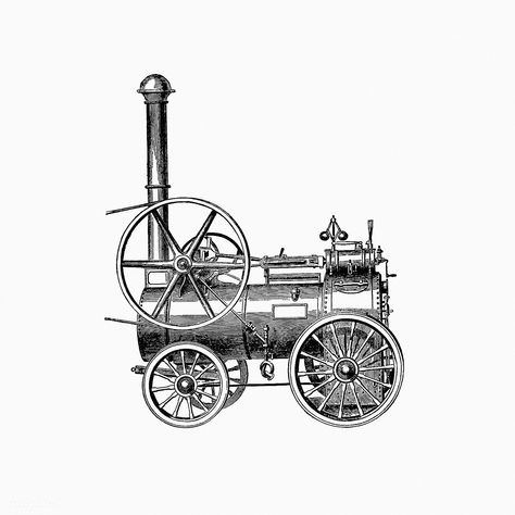 Portable steam engines design from the book Pawson and Brailsford’s Illustrated Guide to Sheffield and Neighbourhood, etc published by Trübner & Cie (1862). Original from the British Library. Digitally enhanced by rawpixel. | free image by rawpixel.com Steam Engine Train, Train Illustration, Train Miniature, Cycle Ride, Engraving Illustration, The British Library, Steam Engines, History Projects, British Library