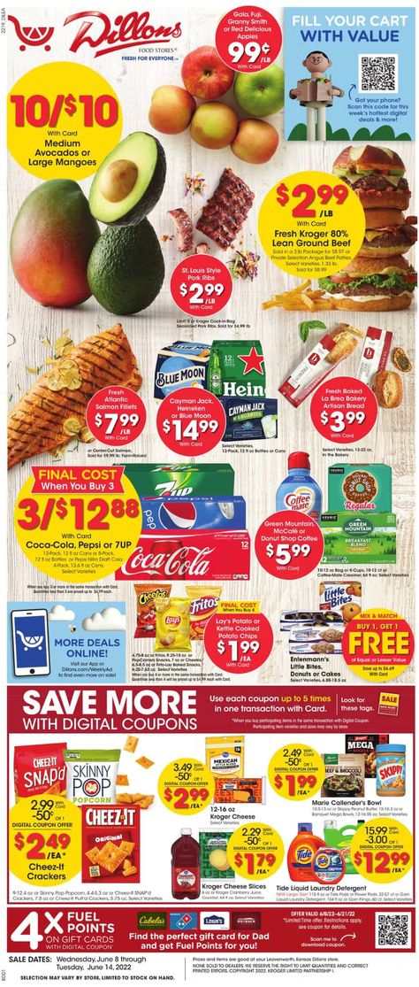 Dillons_weekly_ad_060822_01 Red Delicious Apples, New Flyer, Bogo Sale, Weekly Ads, Granny Smith Apples, February 22, Granny Smith, How To Cook Shrimp, Discount Card