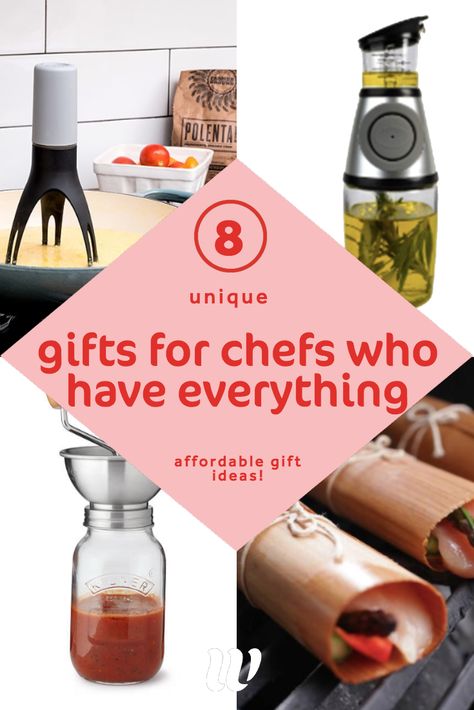 The best gifts for the chef in your life who already has everything! #giftguide #chefs #kitchenware  read more here: https://whimsysoul.com/gifts-for-chefs-who-have-everything/ Best Gifts For Home Chef, Chef Christmas Gifts, Culinary Gifts Ideas, Gifts For Steak Lovers, Gift For Cooking Lovers, Christmas Kitchen Gift Ideas, Gifts For A Chef Guys, Chef Gifts For Men, Gifts For Chefs Men