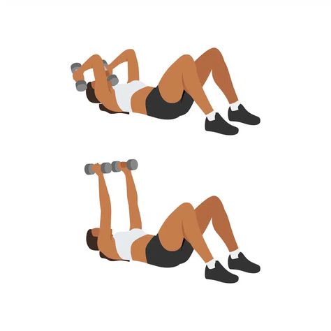 5 Dumbbell Triceps Exercises for Strong, Toned Arms Tricep Muscles, Muay Thai Workouts, Triceps Exercises, Overhead Tricep Extension, Bicep Muscle, Dumbbell Press, Tricep Extension, Daily Exercise Routines, Flat Vector Illustration