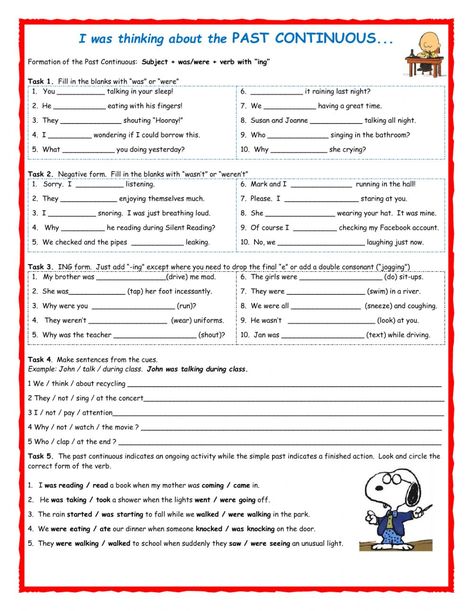 Past continuous interactive and downloadable worksheet. Check your answers online or send them to your teacher. Past Continuous Worksheets, Past Continuous Tense, Easy English Grammar, Past Continuous, English Grammar Exercises, Past Simple, English Teaching Materials, Grammar Exercises, English Exercises