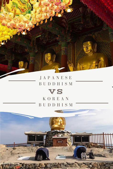 Explore Japanese and Korean Buddhism: from sects, philosophies, and nuances. Learn what sets them apart and see where they intersect. #japanesebuddhism #koreanbuddhism Japanese Vs Korean, Japanese Buddhism, Kamakura Period, Lotus Sutra, Japanese Philosophy, Buddhist Practices, Shinto Shrine, Buddhist Philosophy, Buddhist Teachings