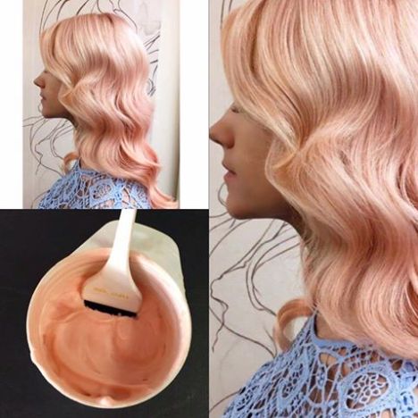 🍑 Get Candy Peach hair colour with UK Ambassador for milk_shake Shelley Lane Milk Shake Hair Color, Long Eyebrows, Milkshake Hair Products, Natural Blonde Highlights, Peach Hair Colors, Cocktail Kit, Vibrant Hair, Peach Hair, Haircut Designs