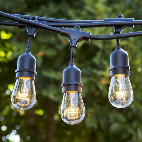 Patio Lights Indoors, Hanging String Lights, Led String Lights Outdoor, Outdoor String Lights, Patio String Lights, Bistro Lights, Vintage Bulbs, Outdoor Patio Lights, Patio Lighting